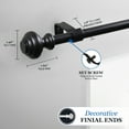 thumbnail image 4 of Mainstays 28-48 in. Cedric Adjustable Petite Cafe Window Curtain Rod, 1/2 in. Diameter, 4 of 10