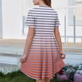 thumbnail image 5 of CCRFTGI Short Sleeve Dresses for Child Girls 7-8 Basic 2026 Summer A Line Skater Dress Cute Striped Dresses Holiday Girls Fashion Watermelon Red 7-8 Years, 5 of 5