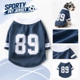 thumbnail image 2 of Pet Soccer Jersey for Dogs,Breathable Mesh Dog Shirt,Lightweight Football Costume,Sports Fan Outfit with Number Print,Washable Puppy Clothes for Small Dogs and Cats, 2 of 7