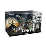 Display Case for Lego 21351 Tim Burton's The Nightmare, Themed Acrylic Showcase for Halloween & Christmas Decor, Home & Office Desk Protector for Brick Building Sets, Gift for Fans
