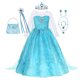 thumbnail image 1 of Disfraz de Elsa de la reina de las nieves para niñas, vestido de princesa de Frozen de Disney, ropa de lentejuelas de manga larga para cumpleaños Fivean unisex, 1 of 2