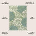 thumbnail image 3 of JONATHAN Y SANTA MONICA 9' Square Area Rug, Zinnia Floral Textured Weave - Cream/Green, SMB110D-9SQ, 3 of 8