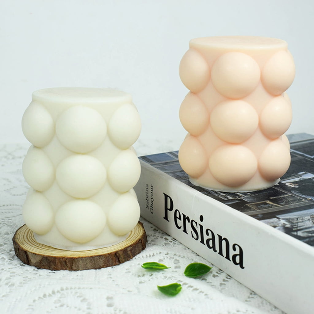 Geemin Cylinder Candle Molds Silicone Mold for Candle Making Decorations Candle Moulds