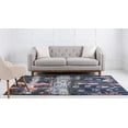 thumbnail image 4 of Rugs.com Morocco Collection Rug – 5' x 8' Navy Blue High-Pile Rug Perfect For Living Rooms, Large Dining Rooms, Open Floorplans, 4 of 9