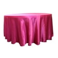 thumbnail image 1 of 10 Pack 132" Inch round Satin Tablecloth 21 COLORS Table Cover Wedding Banquet", (Color: hot pink), 1 of 1
