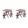 thumbnail image 4 of relayinert Kit de Meubles de Chambre Miniature Portable avec Table et Chaises Pliables en Plastique Type1 2Set, 4 of 6