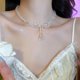 thumbnail image 3 of 1 Uds. El collar con lazo de cristal de imitación es adecuado para la mayoría de las personas, collar decorativo, 3 of 6
