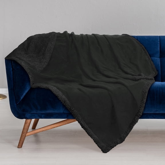 Kritter Planet Waterproof Blanket for Dogs, Liquid Proof Sherpa Pet Mat Cushion, Black