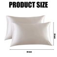 thumbnail image 5 of Juego de fundas de almohada de satén supersuave, fundas de almohada de satén sedoso para viajes, frescas para verano y cálidas para invierno, cierre tipo sobre, reducen las arrugas faciales, evitan, 5 of 5