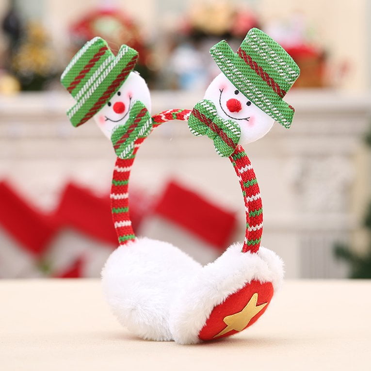 Christmas Headband Earmuffs Headdress Party Decor Warm Earcap Winter
