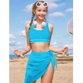 thumbnail image 3 of Conjunto de Traje de Baño Minggo para Niñas Adolescentes con Bikini de Cintura Alta 8-15 Años, 3 of 6