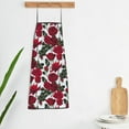 thumbnail image 5 of Naloa 1Pack Adjustable Bib Apron Waterdrop Resistant Cooking Kitchen Aprons for Women Men Chef, Rose Flowers Print, 5 of 5