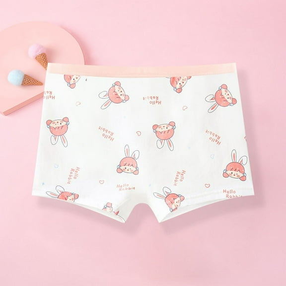 ATOGUTA Girl Boy Shorts Underwear Size 4T-15 Soft Breathable Panties Boy Shorts Seamless Underwear for Girls, White