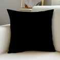 thumbnail image 4 of HomeDM Set of 2 Decorative Throw Pillow Covers, 17.7"x17.7" Square Soft Cushion Cover Pillowcase for Sofa Couch Bed Living Room, Black, 4 of 6