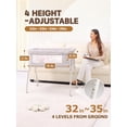 thumbnail image 4 of Baby Bassinet Bedside Sleeper - More Safer Height Adjustable Bassinet with Crib Sheet, Easy to Clean, Stable Bedside Crib with Wheels, 4 of 7