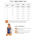 thumbnail image 6 of Women’s Ribbed One Piece Swimsuits Modest Swim Dress Tummy Control Adjustable Straps Bathing Suit with Pockets, 6 of 9