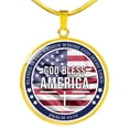 thumbnail image 6 of God Bless America Circle Necklace Stainless Steel 18-22", 6 of 11