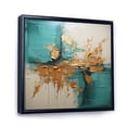 thumbnail image 2 of Designart "Turquoise Calm III" Abstract Landscape Floater Framed Canvas Wall Art, 2 of 7