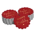 thumbnail image 1 of Inkdotpot Real Gold Foil Happy Birthday Tags Favor Hang Paper Tags 100 Pieces, 1 of 1