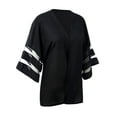 thumbnail image 4 of KingShop Kimono Cardigans V Neck Chiffon Open Front Mesh Panel Blouse 3/4 Sleeve Kimono Cardigan Blouse Tops Cardigan Beach Cover up, 4 of 7
