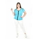 thumbnail image 4 of Blusa con detalle de estoperoles Roman Fashion /Tallas Extras, 713 (Azul claro) azul 40, 4 of 5