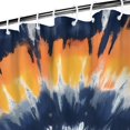 thumbnail image 3 of Orange and Blue Tie Dye Pattern Modern Waterproof Shower Curtain Set with 12 Hooks, Washable Decorative Bathroom Shower Curtain, 3 of 6