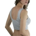 thumbnail image 3 of ToBeInStyle Women's Sleeveless Mesh Crop Top - Heather Grey - L, 3 of 3