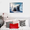 thumbnail image 4 of COMIO  Polar Bear Winter Canvas Wall Art Print With Timer Canvas Wall Art Print Designs | Modern Artwork for Living Room Decor Gift, 4 of 4