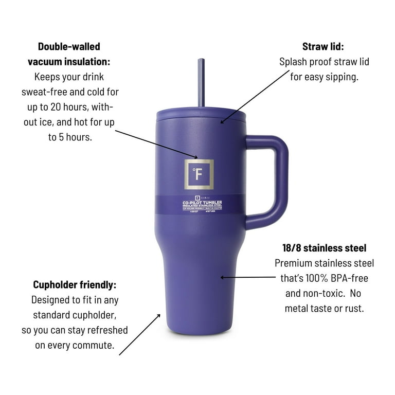 Iron Flask Stainless Steel 32oz Copilot Tumbler - Azul Purple