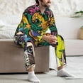 thumbnail image 7 of Sikiie Colorful Pug Mens Pajama Set, Soft Warm Long Sleeve Sleepwear, Cozy Button-Down Pjs for Men-X-Large, 7 of 7