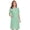 Mint, variant on Collections Etc Women's Floral Gingham Print Pocket Lounge Robe Lilac Small