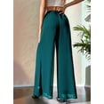 thumbnail image 4 of Women'S Chiffon Dress Beach Wide Leg Palazzo Pants Trouser Green XXL, 4 of 7