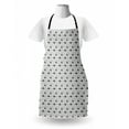 thumbnail image 3 of Grey and White Apron, Raindrops Clouds Sky Hand Drawn Style Stormy Weather Graphic, Unisex Kitchen Bib with Adjustable Neck for Cooking Gardening, Adult Size, Grey White, by Ambesonne, 3 of 4