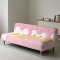 thumbnail image 2 of Jiueut Ice Cream Print Armless Futon Sofa Covers, Comfortable Futon Sofa Slipcover Soft Furniture Protector Without Armrests with Elastic Bottom for Kids, 2 of 7