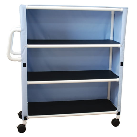 MJM International 345-3C Large 3 Shelf Linen Cart