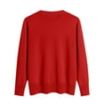 thumbnail image 4 of Sweater 2026 Spring Fall Solid Long Sleeve Seamless Knitted Cardigan Sweater Red 2XL, 4 of 4