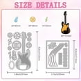 thumbnail image 2 of 1set Layered Steampunk Guitar Cutting Dies Embossing Template Carbon Steel Cutting Stencils Musical Instrument Die Cuts for Greeting Card Making DIY Scrapbooking Invitation Photo Album, 2 of 8