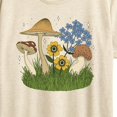 thumbnail image 3 of Instant Message - Mushrooms and Flowers Short Sleeve Graphic T-Shirt, 3 of 6