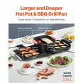 thumbnail image 5 of 2300W 2-in-1 Smokeless BBQ Grill & Hot Pot, Removable Nonstick Pot, Adjustable Heat, Family Dining, 5 of 11
