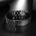 thumbnail image 4 of Jewmon American Flag Watch Bracelet for Men Stainless Steel Engraved Bible Verse Bracelet Inpsirational Scripture Wristband Birthday Valentines Day Gifts for Him Boyfriend Husband, 4 of 8