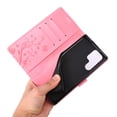 thumbnail image 5 of Designed for Samsung Galaxy S25 Ultra Case, Wrist Strap Flip Kickstand PU Leather Wallet Case Cash Card Slots Holder, Protective Shockproof Pattern Women Cover for Samsung Galaxy S25 Ultra, Pink, 5 of 7