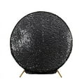 thumbnail image 2 of BalsaCircle 7.5 ft Black Sparkly Big Payette Sequin Round Backdrop Stand Cover Wedding Party Events Home Decorations, 2 of 8