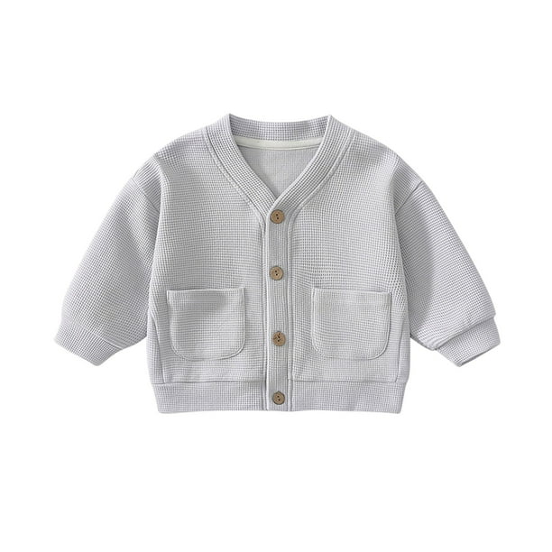 Cowsor Newborn Baby Girl Boy Cute Long Sleeve Button Up Cardigan Toddler Knit Sweater Infant Fall Winter Clothes