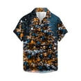 thumbnail image 3 of Men's Christmas Tree Printed Shirt Funny Christmas Shirts Short Sleeve Button Down Shirt Xmas Blouse Santa Claus Snowflakes Novelty Sweatshirts Xmas Costume Casual Loose Plus Size Shirts, 3 of 5