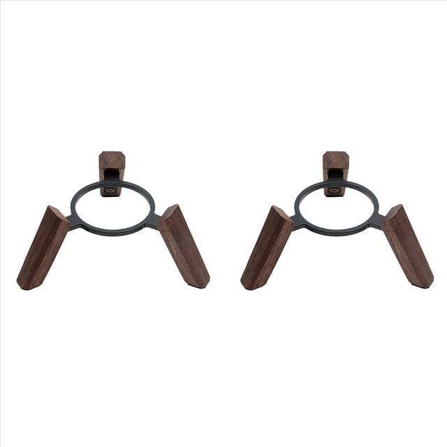 2X Soporte de Madera Auténtica para Mini, Soporte de Madera, Trípode con de Metal, Soporte para Minialtavoz Home Pod