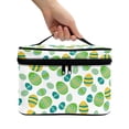 thumbnail image 3 of HELLHERO Easter Egg Pattern Polyester Makeup Beauty Bag with Slip-in Pockets Durable 8.86 x 6.5 x 5.9 Inches Makeup Cosmetic Bag with Large Capacity Light Gifts, 3 of 6