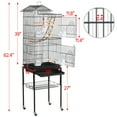thumbnail image 2 of Renwick 62" Metal Rolling Bird Parrot Cage Detachable Stand, Black, 2 of 13