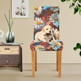 thumbnail image 4 of Yayeee 2 Pack Dining Chair Covers Stretch Parson Chairs Slipcovers Seat Protector, Vibrant Floral, 4 of 6