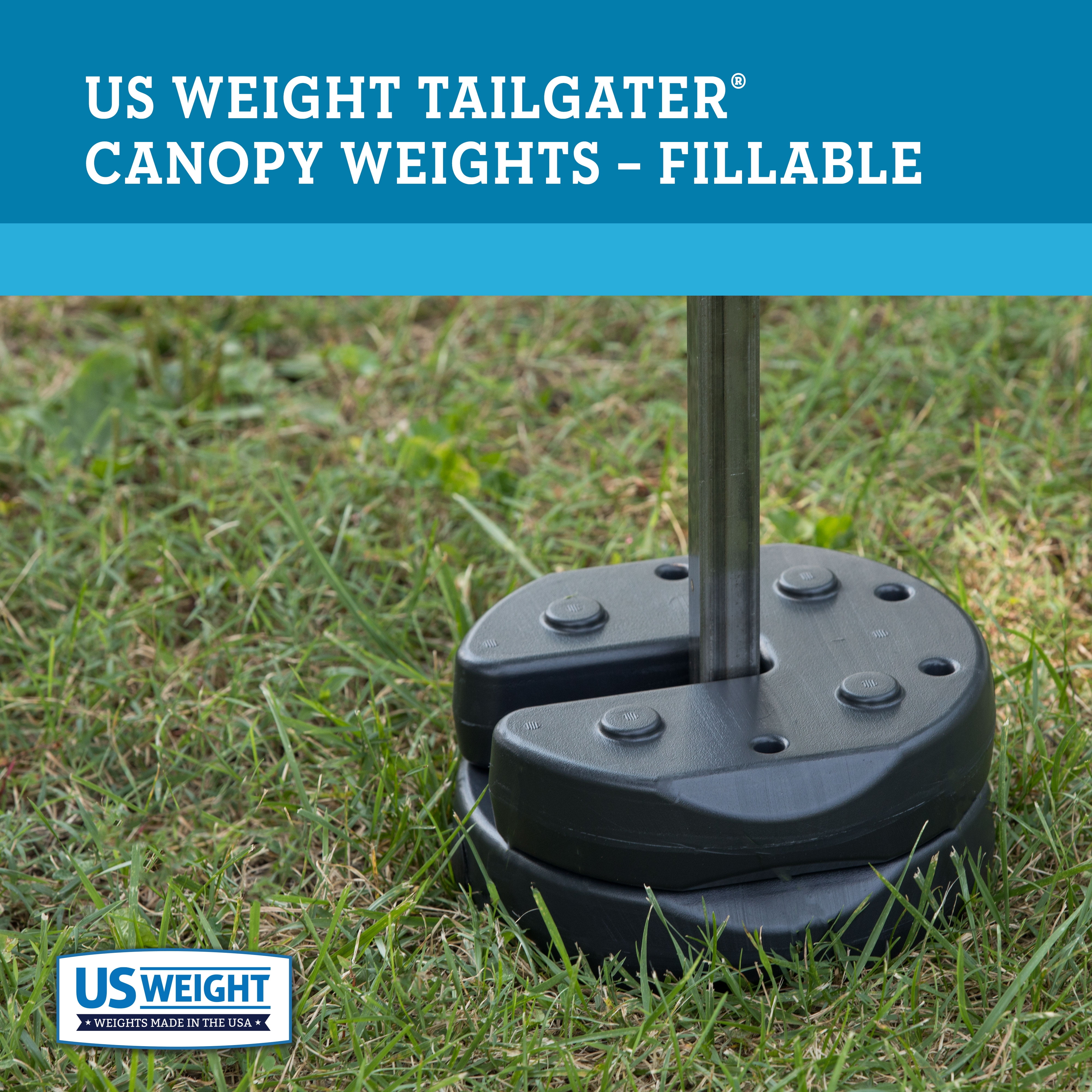 Fillable US Weight Canopy Weights for Securing Canopies, Tents, and Umbrellas at Outside Events