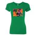 thumbnail image 2 of Cute Smiling Neon Pitbull Dog Breed Dog Lover Womens Slim Fit Junior Tee, Kelly, X-Large, 2 of 3